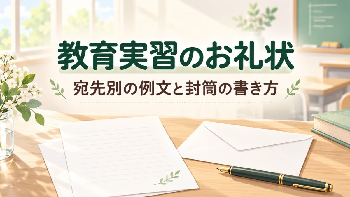 教育実習のお礼状の書き方と例文｜校長・指導教員・担任・生徒別、封筒の宛名まで