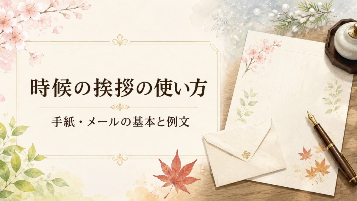 時候の挨拶の使い方｜手紙・メールの基本構成と相手別テンプレート