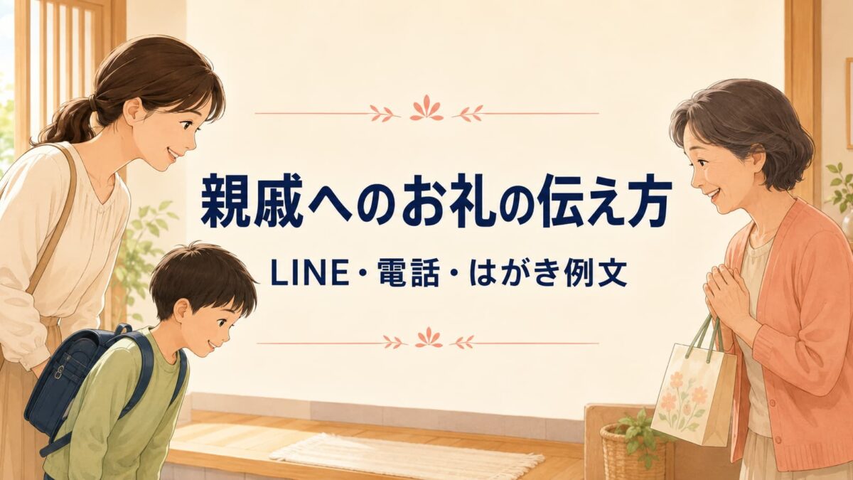子供がお世話になった親戚へのお礼例文｜LINE・電話・はがきの伝え方とマナー