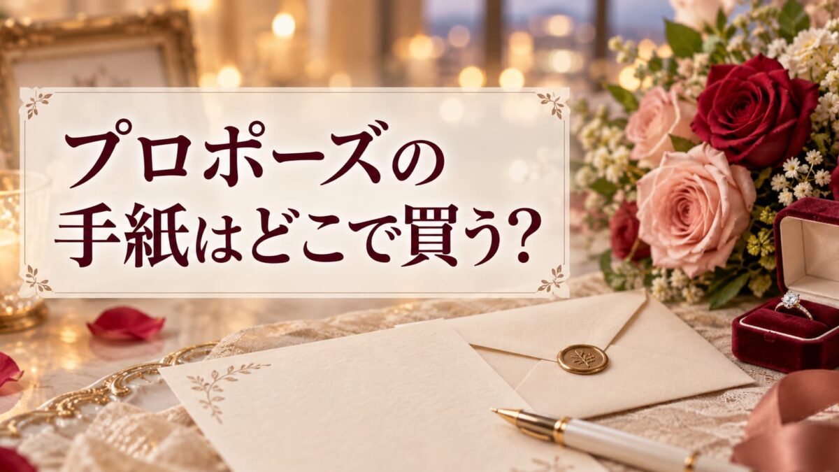 プロポーズの手紙はどこで買う？おすすめの購入場所・選び方・例文を解説
