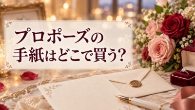 プロポーズの手紙はどこで買う？おすすめの購入場所・選び方・例文を解説