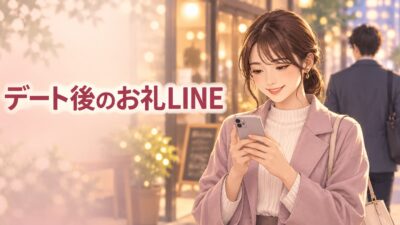 デート後のお礼LINE例文｜男女どちらから送る？タイミングと返信の見方