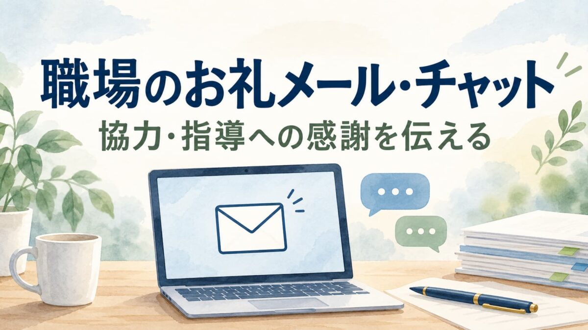 職場のお礼メール・チャット例文｜上司・同僚への業務協力・指導・フォローの感謝