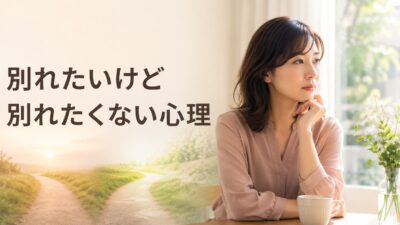 別れたいけど別れたくない心理｜迷いを整理する5つの質問