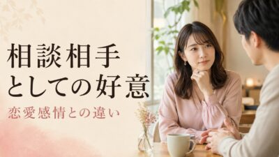彼氏持ち女性が見せる「相談相手としての好意」｜恋愛感情との違い