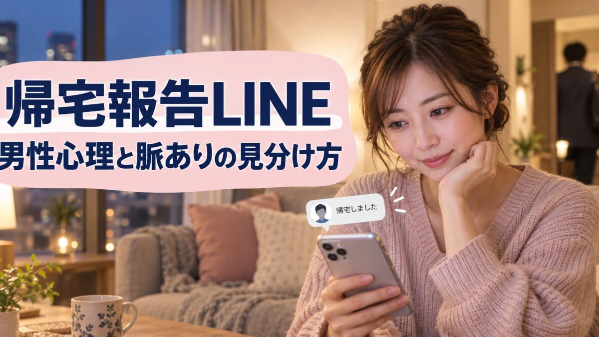 付き合ってない男性が帰宅報告LINEを送る心理｜脈ありとの見分け方