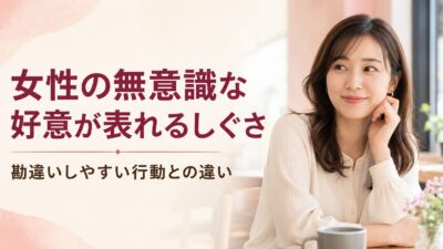女性の無意識な好意が表れるしぐさ｜勘違いしやすい行動との違い