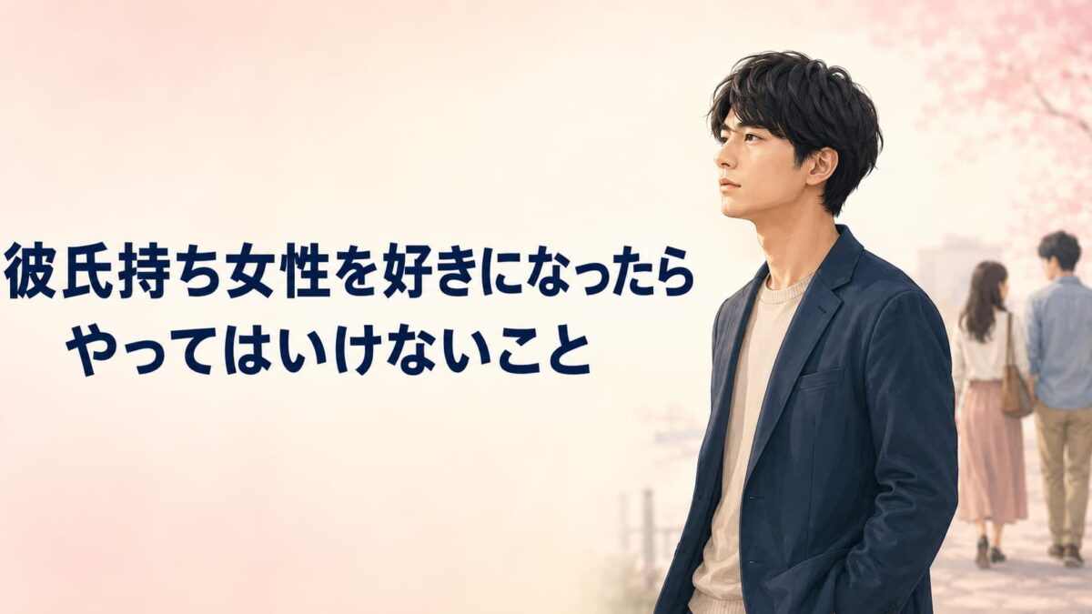彼氏持ち女性を好きになったときにやってはいけないこと｜誠実な向き合い方