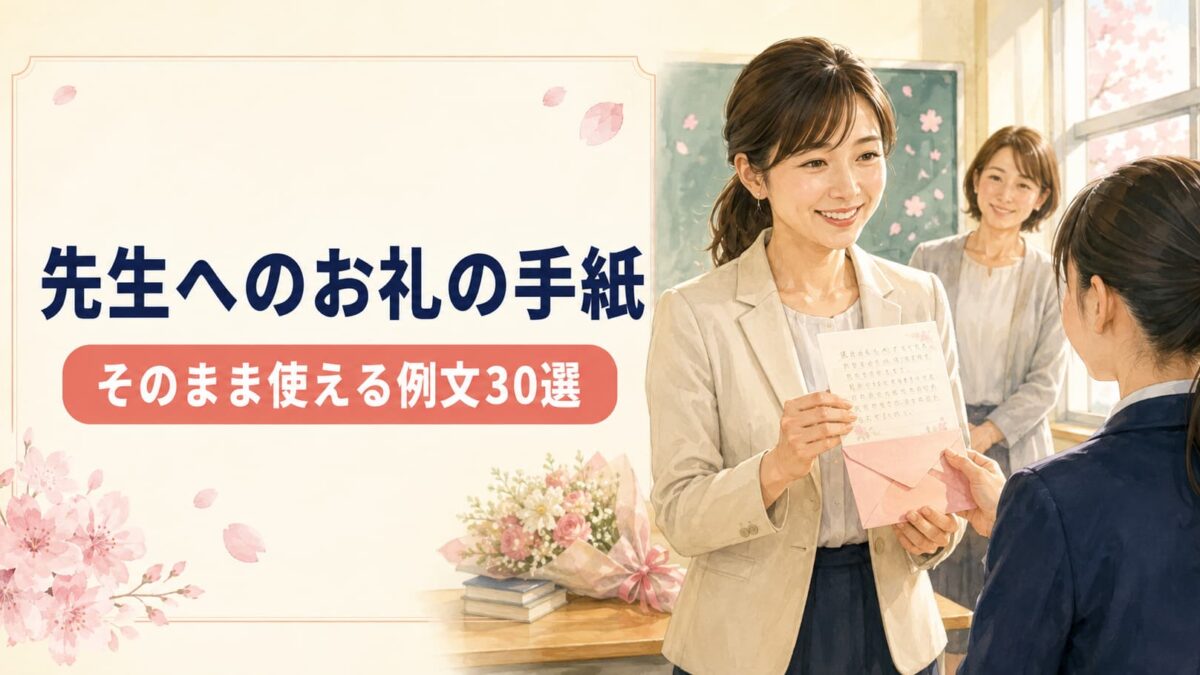 先生へのお礼の手紙例文30選｜卒業・卒園・転任・退職【保護者・生徒別】