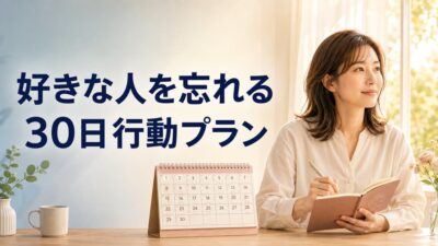 好きな人を忘れるための実践方法｜心理学を生かした30日行動プラン