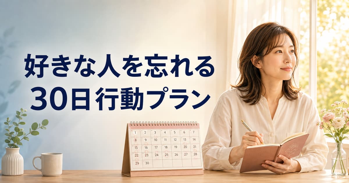 好きな人を忘れるための実践方法｜心理学を生かした30日行動プラン