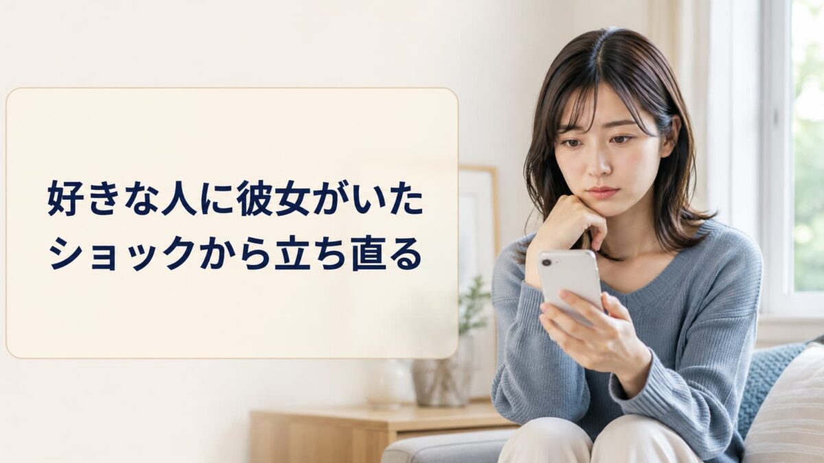 好きな人に彼女がいたショックから立ち直る方法｜諦める判断基準