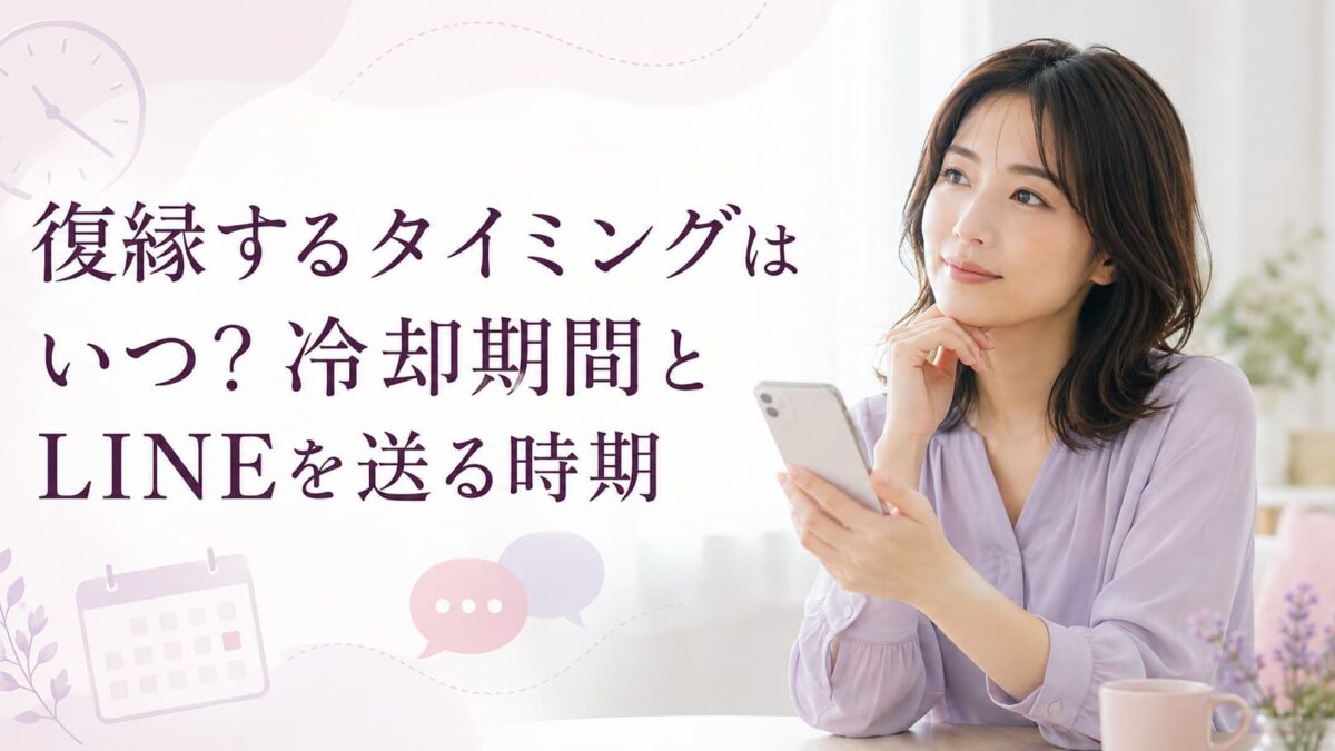 復縁するタイミングはいつ？冷却期間とLINEを送る時期