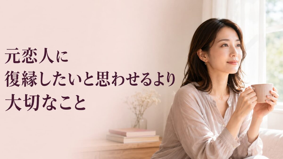 元恋人に復縁したいと思わせるより大切なこと｜再評価される関係の作り方