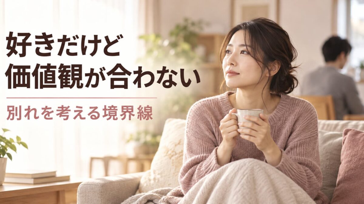 好きだけど価値観が合わないときの対処法｜別れを考える境界線