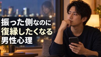 振った側なのに復縁したくなる男性心理｜後悔する時期と行動