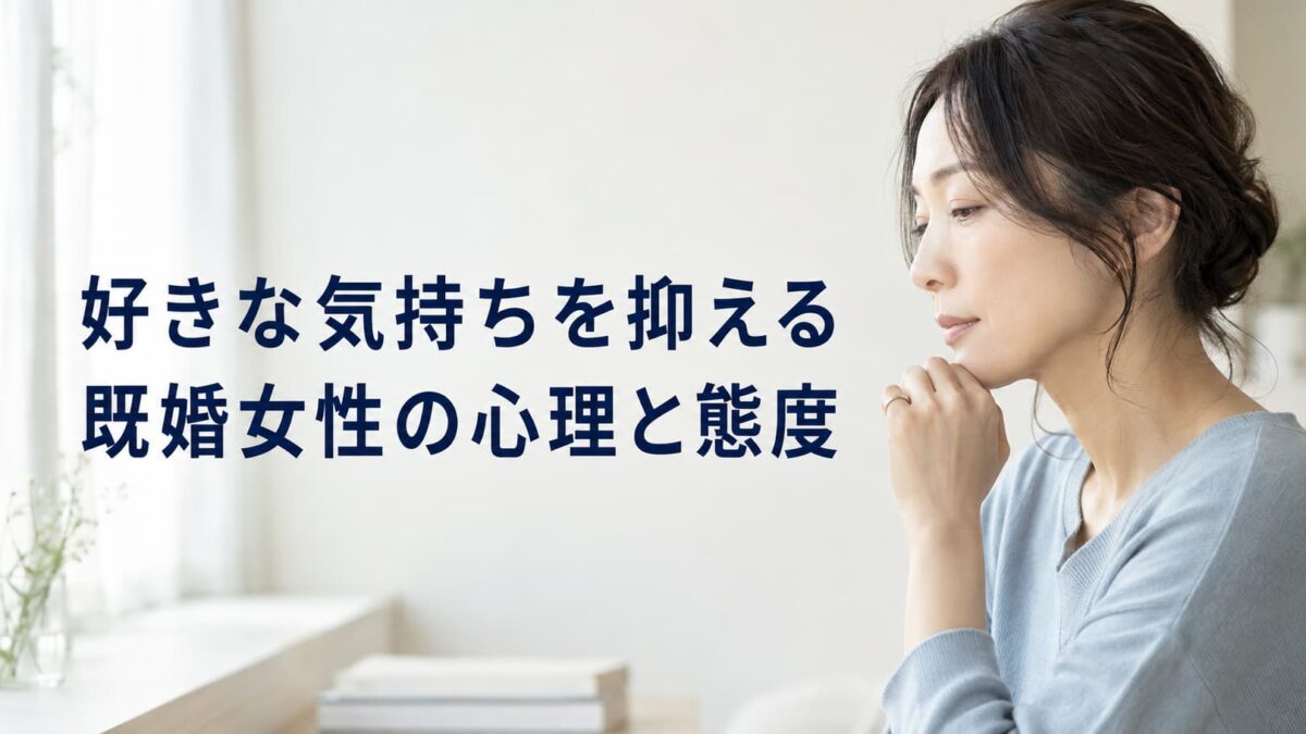 好きな気持ちを抑える既婚女性の心理と態度｜脈ありの見極め方・気持ちがない場合の対処法