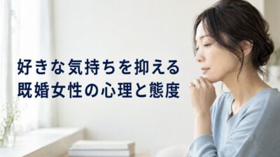 好きな気持ちを抑える既婚女性の心理と態度｜脈ありの見極め方・気持ちがない場合の対処法