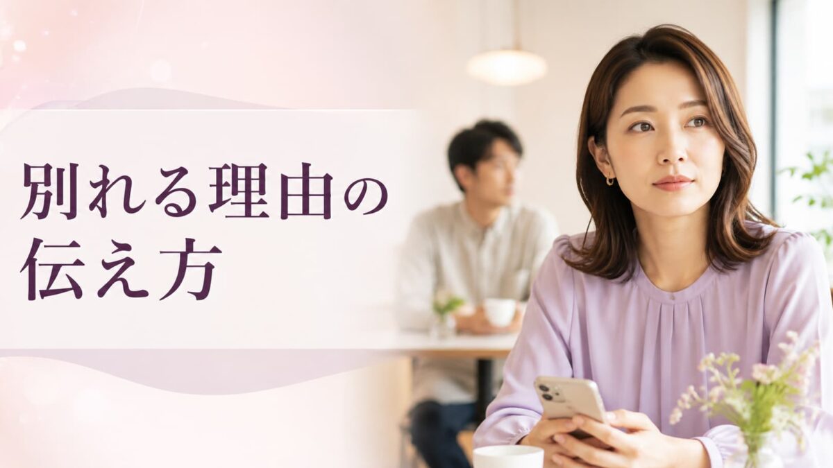 別れる理由の伝え方｜相手を責めない例文とLINE・対面の選び方