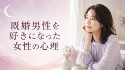 既婚男性を好きになった女性の心理｜気持ちを整理する方法と相談先