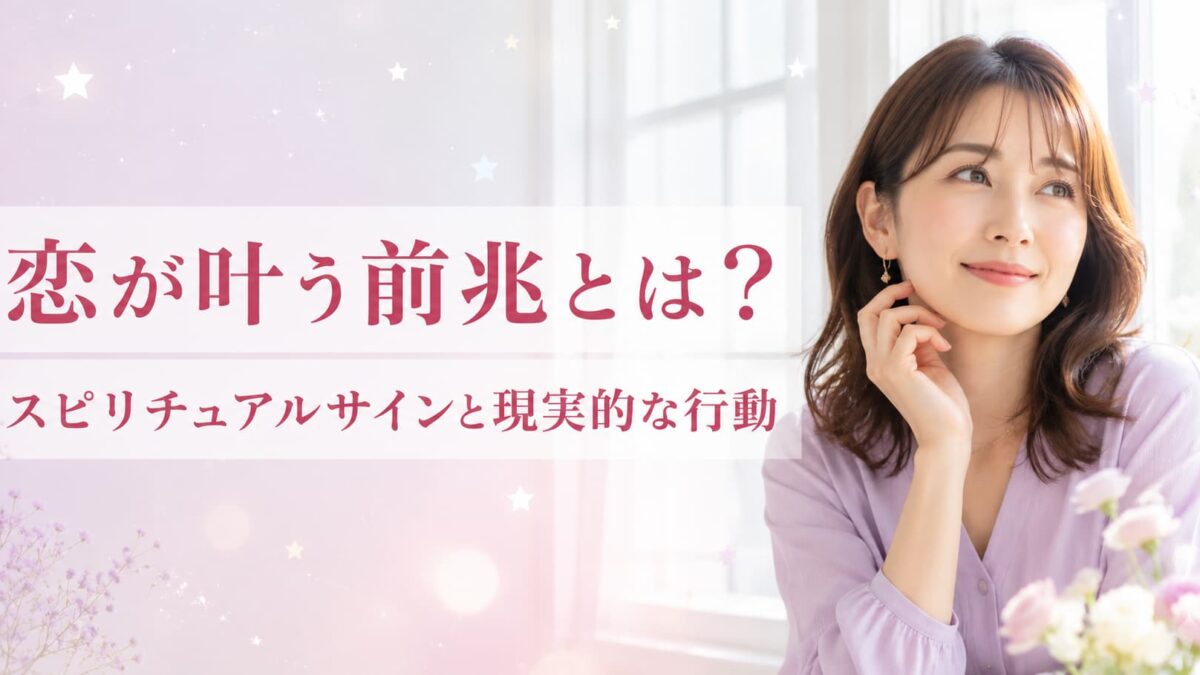 恋が叶う前兆とは？スピリチュアルサインの楽しみ方と現実的な行動