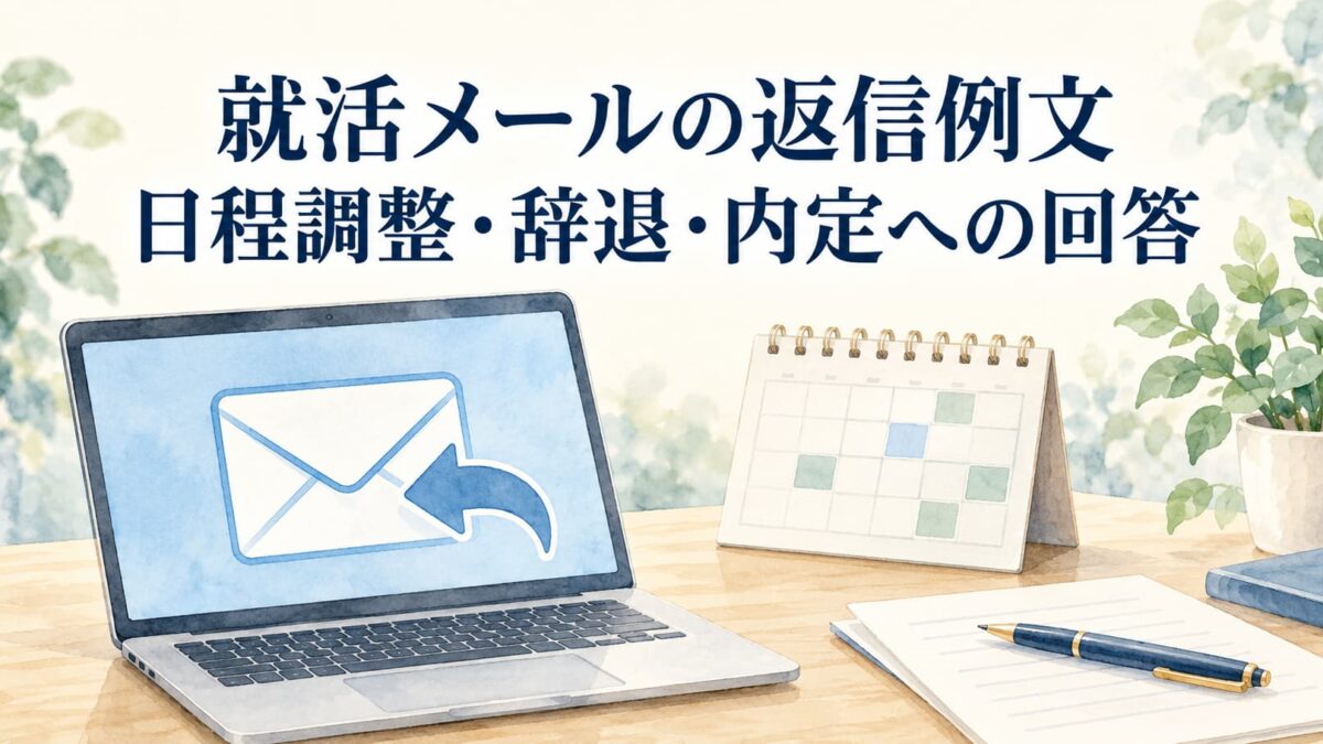 就活メールの返信例文｜面接日程・質問・辞退・内定への回答とマナー