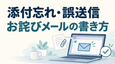 添付忘れ・誤送信のお詫びメール例文｜再送・訂正の書き方と注意点