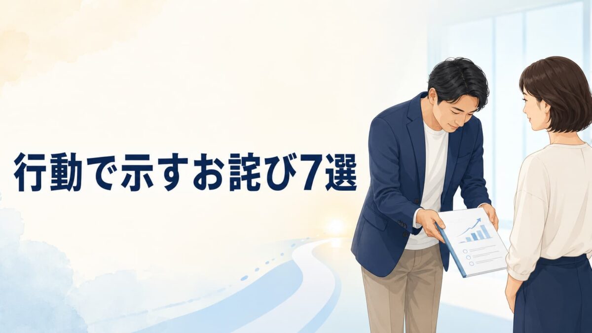 誠意は行動で示す｜お詫びで信頼を取り戻す7つの方法と例文
