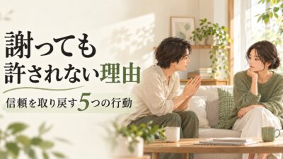 謝っても許されないのはなぜ？相手の気持ちを尊重しながら信頼を取り戻す5つの行動