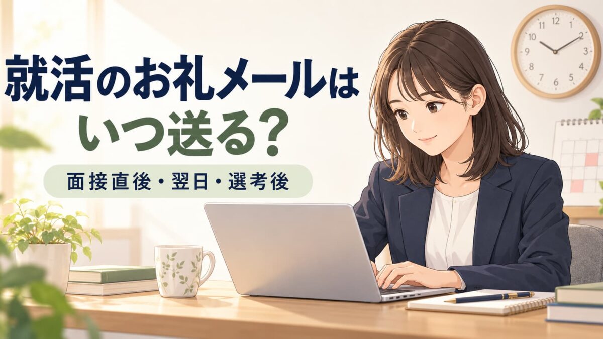 就活の「お礼メール」はいつ送る？面接直後・翌日・選考後の正しいタイミングと例文集