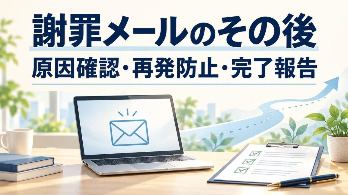 謝罪メールのその後は？経過報告・再発防止・完了報告の例文5選