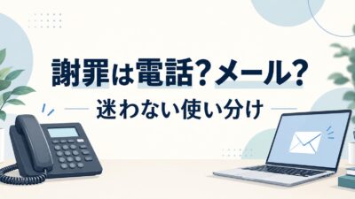 謝罪は電話とメールどちらがいい？ビジネスでの使い分けと例文