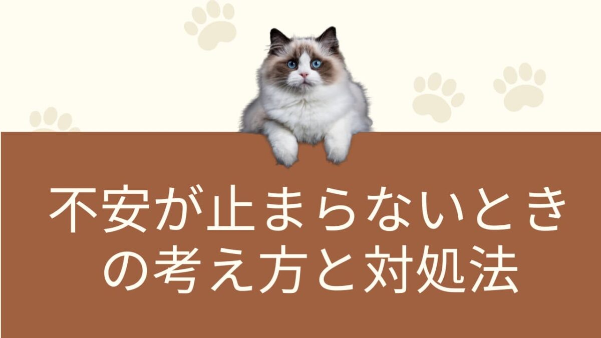 理由もなく不安が止まらないときに読む記事｜心が軽くなる考え方と対処法