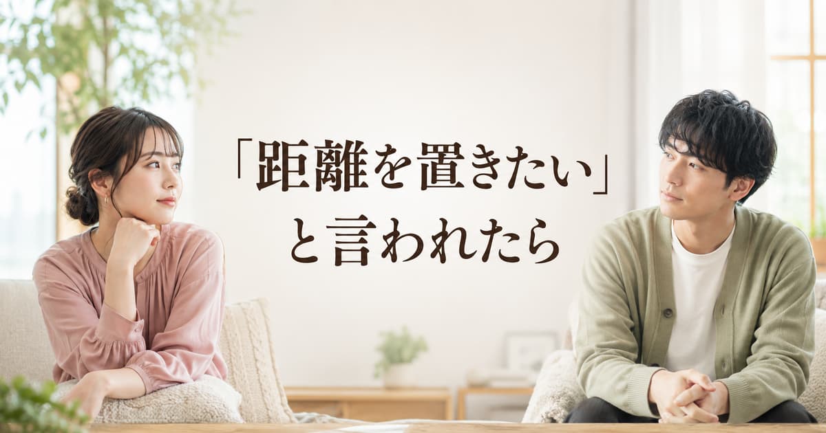 恋人に距離を置きたいと言われたら？理由・待つ期間・連絡方法