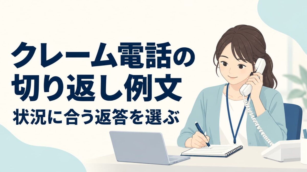 クレーム電話の切り返し例文集｜即答できない・要求に応じられないときの返答