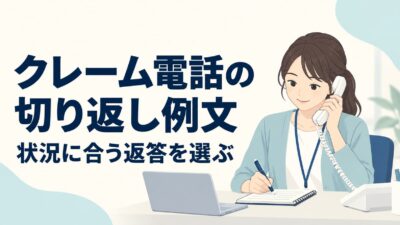 クレーム電話の切り返し例文集｜即答できない・要求に応じられないときの返答