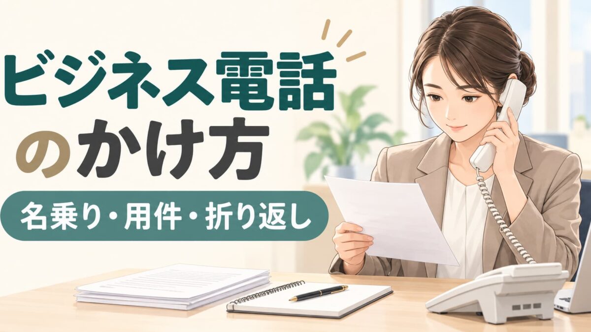 ビジネス電話のかけ方｜名乗り・用件・不在時の伝言・折り返しの例文