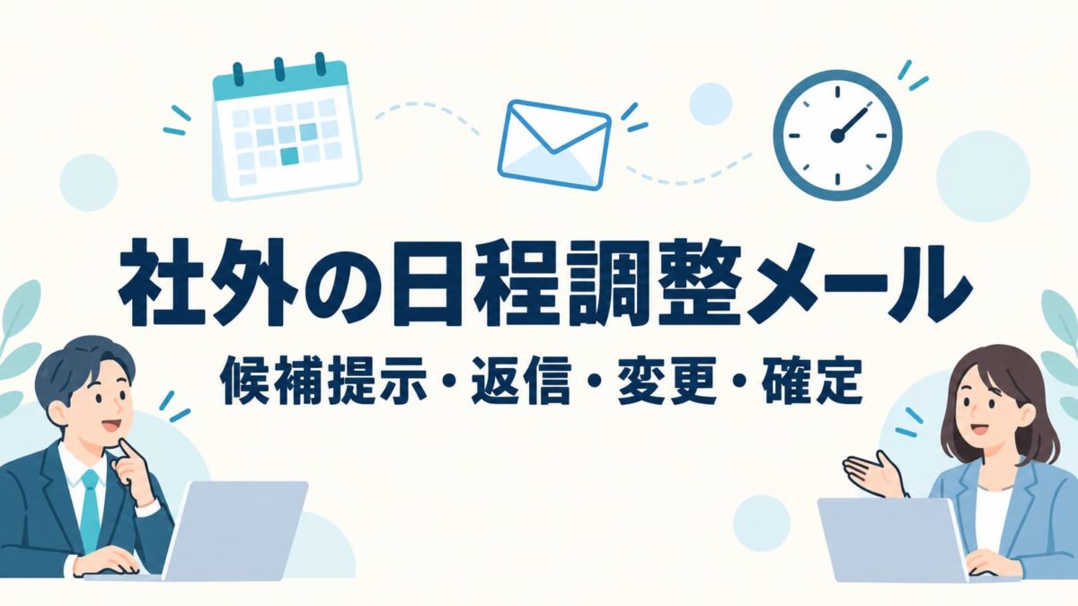 社外の日程調整メール例文8選｜候補提示・返信・変更・確定の書き方