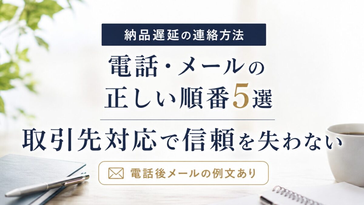 納品遅延の連絡方法｜電話・メールの正しい順番5選【例文付き】