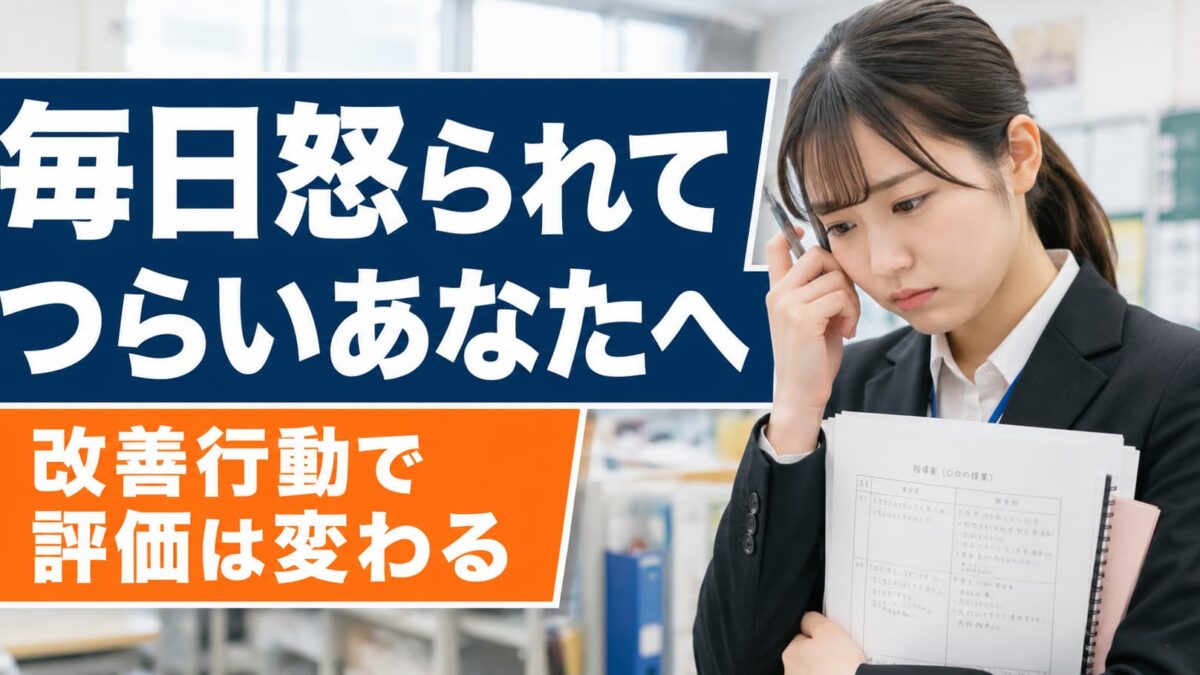 教育実習で毎日怒られるときの対処法｜評価を下げない行動と大学に相談すべきケース