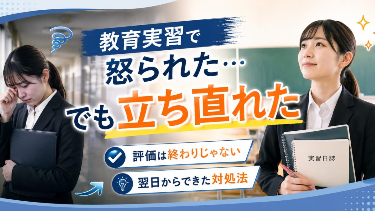 教育実習で怒られて泣いた私が立ち直った方法｜評価への影響と乗り越え方