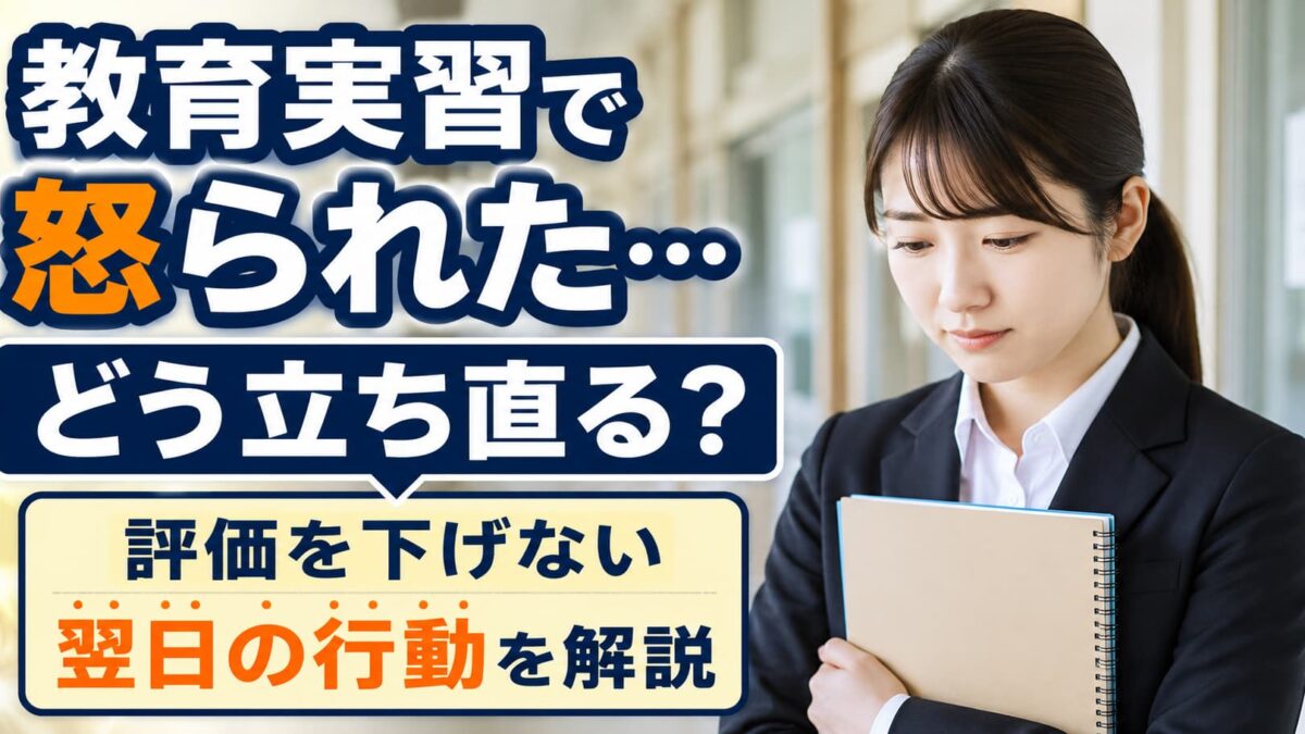 教育実習で怒られたときの立ち直り方｜評価を下げない翌日の行動も解説