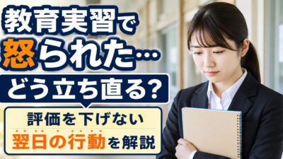 教育実習で怒られたときの立ち直り方｜評価を下げない翌日の行動も解説