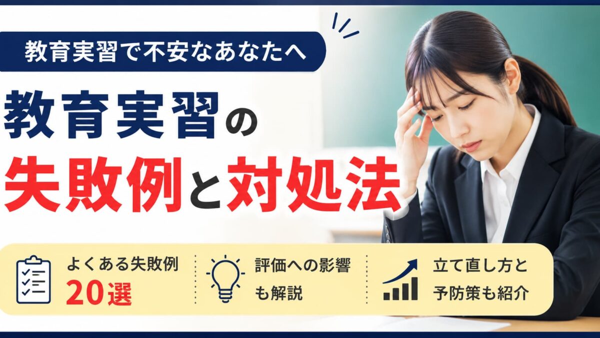 教育実習でよくある失敗例と対処法｜評価への影響・立て直し方・予防策を解説