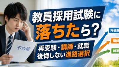 教員採用試験に落ちたらどうする？不合格後に選べる進路と行動手順