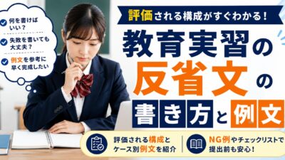 教育実習の反省文の書き方と例文｜評価される構成・NG例・ケース別サンプルを解説