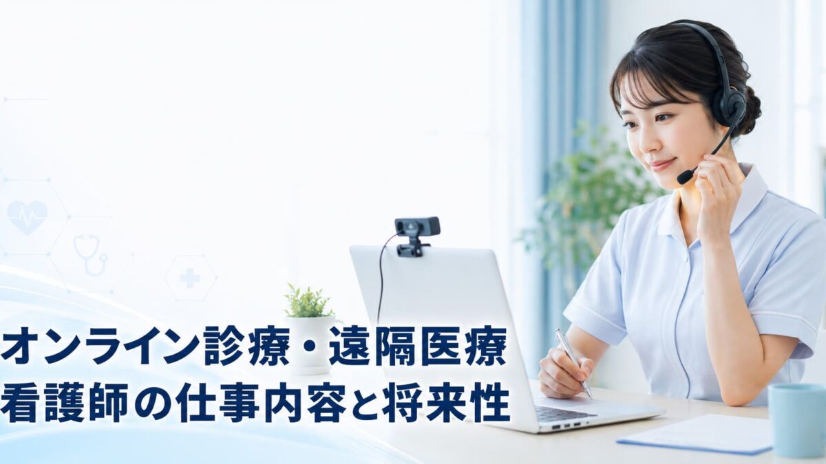 オンライン診療・遠隔医療で働く看護師への転職｜仕事内容と将来性を解説
