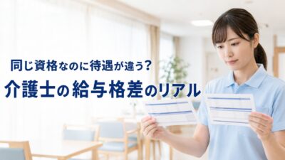 介護士は同じ資格でも給料が違う？職場による給与格差の理由と待遇の比較ポイント