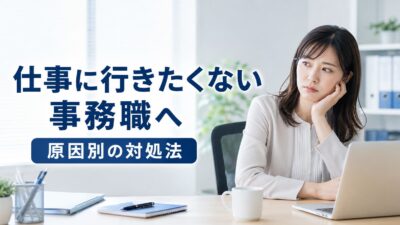 仕事に行きたくない事務職へ｜つらい原因と今すぐできる対処法
