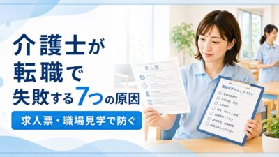 介護士の転職で失敗する7つの原因｜後悔を防ぐ求人票・職場見学の確認ポイント